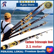Joran Pancing Carbon Fiber Sea Fishing Rod 2.1M/5 Tongkat Stik Pancing 2.1 Meter Stick Pancingan Ika