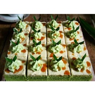 [Heritage] Pandan Premium Cake Potong / 2 Large Cake Potong 23x23 cm each /  Pandan Gula Malacca / Ondeh Ondeh Cake