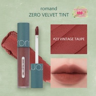 Son lì Romand ZERO VELVET TINT 23 VINTAGE TAUPE Son lì lì Lâu trôi Nhẹ Có sắc tố cao Son bóng không 