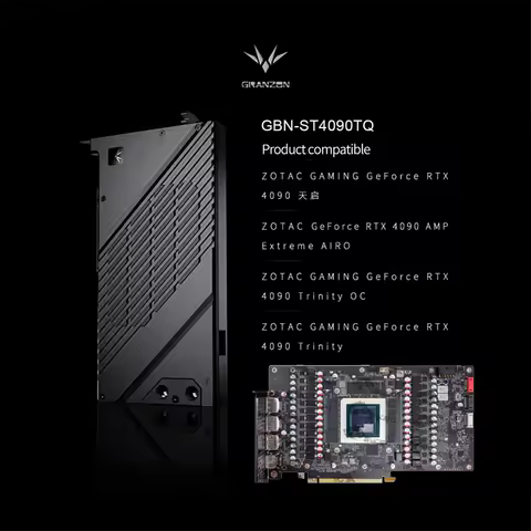 Granzon GPU Custom Cooling Water Block For Zotac GAMING RTX 4090 AMP/ Trinity OC / Apocalypse, GBN-S