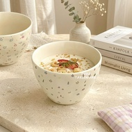 INS Style Ceramic Breakfast Bowl - Minimalist Oatmeal & Yogurt Bowl - Aesthetic Personal Dessert Bow