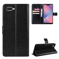 Flip leather Case For OPPO A7 AX7 A5S A5 AX5 A3S A12 A12E AX5S Wallet silicone Phone Protective Cover Case