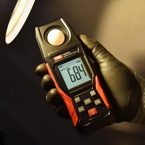 LCD 0~200,000 Measurement Range Flexible Sensor Light Tester TA630 Digital Light Meter Illuminance L