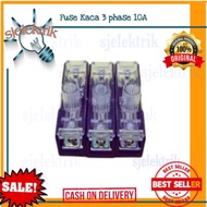Din Rel FS 10 Grave Fuse 3P 10A glass Fuse 3 phase 10 A glass Fuse