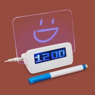 Desk Clock LCD Display Alarm Clock with Memo Board