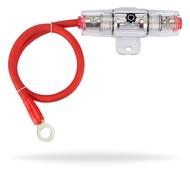 InstallGear 8 Gauge AWG 1ft Power Wire with 60 Amp AGU Fuse Holder - 99.9% Oxygen-Free Copper | 8 Ga