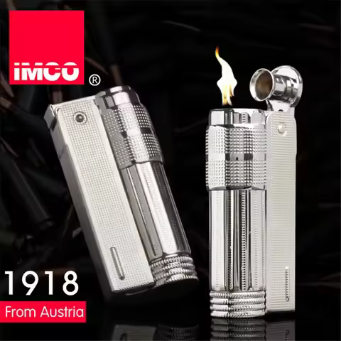 Original IMCO Lighter Old Flint Lighter Windproof Stainless Steel Cigarette Petrol Oil Lighter Infla