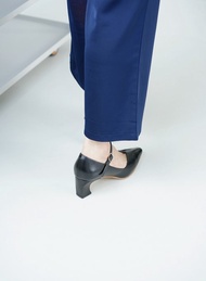 FOLDE 55 踝帶高跟鞋 - 黑