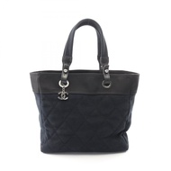 【二手】香奈兒 (Chanel) CHANEL 托特包 Paris Biarritz MM 黑色帆布皮革 Paris Biarritz 托特包 MM 女士二手 A