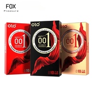 FOX olo Hyaluronic Acid Condom Ultra Thin 001 Lubricated Long-lasting Granules for Men