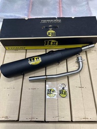 เฮงสุพรรณ🚸ท่อผ่าปลายดำคอท่อสแตนเลส(ท่อทรงเดิม)🚸Wave100U-Box🚸