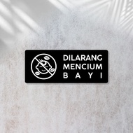 Acrylic Signs prohibited to kiss babies | Save Baby No kiss