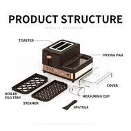 HX-5091 4 In 1 Multifunction Electric Breakfast Machine Toaster Sandwich Machine Household Frying Pa