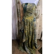 Green Party Dress Dark Green