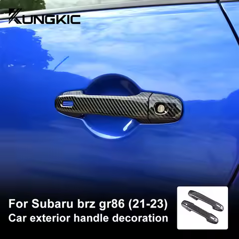 For Subaru BRZ Toyota GR86 2021-2025 Crosstrek 2024-2025 Door Handle Sticker ABS Carbon Fiber LHD RH