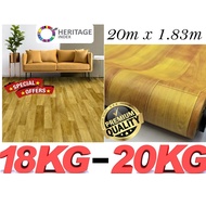 Tikar Getah 20m x 1.83m (6 kaki) Tebal 0.4mm PVC Vinyl Carpet Flooring Rug Mat Canopy Karpet Velvet Toto Khemah Kanopi