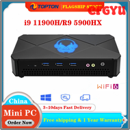 CFGYU Topton เกมคอมพิวเตอร์ขนาดเล็ก Nuc AMD Ryzen 9 5900H 5900HX Intel Core I9 11900H Desktop PC Dua