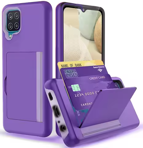 Case For Samsung A12 S21 S20 FE S22 Ultra S10 Plus Flip Door Hidden Pocket Anti-Scratch Cover For Ga