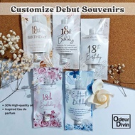 BIRTHDAY SOUVENIR GIVEAWAY DEBUT 50TH 60TH 10ml perfumes