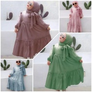 Arsyila Dress Kids Usia 5-8tahun Free Hijab Dress Anak Gamis Diskon