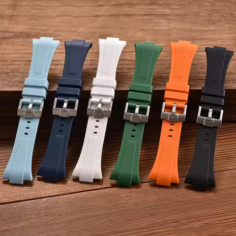 Textured Double Quick Release Watch Bands 12mm Liquid Silicone Rubber PRX Watch Strap for Tissot PRX