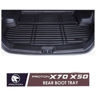 Proton X50 X70  waterproof carpet rear boot mat  tray / leather boot mat tray Pelapik Bonet Kulit