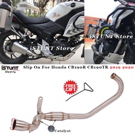 Slip On For Honda CB190R CB190TR  2019 2020 Motorcycle Exhaust Muffler Escape Modified Front Middle Link Pipe With Catal