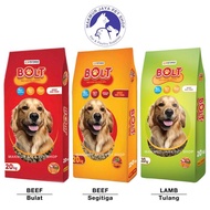 Bolt Dog 20Kg Dog Food Beef Lamb Dog Food/ 20 Kg