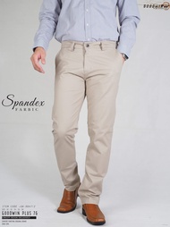GW⚡9647 กางเกงขายาว ผู้ชาย ผ้ายืด สีพื้น Slim fit ยาว 39-41 นิ้ว ไซส์ 30-38 Goodwin Brand