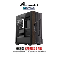 OKINOS Cypress 5 AIR Seamless Flow ATX PC Case - 4x PWM FAN