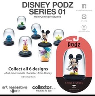 Disney Podz 全新現貨 6種一套 公仔玻璃擺件 三眼仔 米奇 維尼 阿拉丁 食物文具 收納瓶 儲存罐