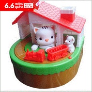 ของเล่นแมว กระปุกออมสิน กล่องเก็บเหรียญ หนูขโมยเหรียญจากแมว ของเล่นลูกแมว