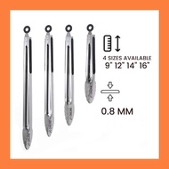 Stainless Steel Food Tong / Penyepit Makanan, Stainless steel handle, Premium quality 9inch, 12inch,