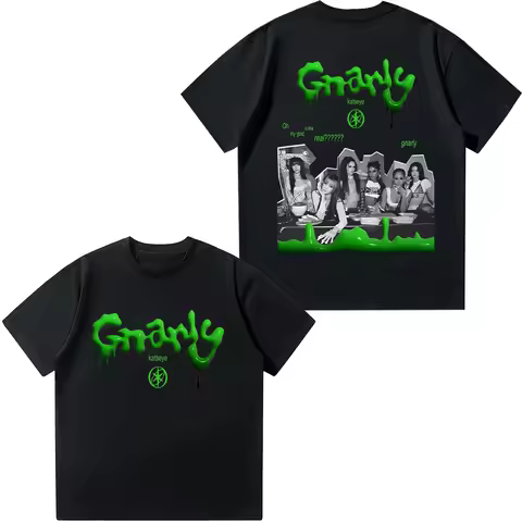 KATSEYE Cotton T Shirt KATSEYE Grunge Graphic Tee-shirt Casual High Quality Hip Hop Streetwear Korea