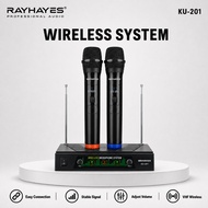 RAYHAYES Microphone Wireless Professional UHF Mic Mikrofon System for Singing Karaoke Set Home KTV