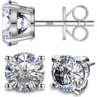 Moissanite Earrings, Substitute diamond Stud Earrings for Women 1-3 CT 18K  Gold Plated/S925 Sterlin