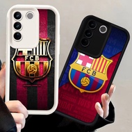 N121 Barcelona Black and White Silicone Casing for VIVO V29 Y81 V29E Y100 Y29 Y81s Pro 5G Case