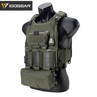 IDOGEAR Tactical Vest Set With Drop Pouch With Triple Mag Pouch With Admin Pouch 3318
