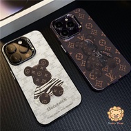 Fashion Block Bear For Redmi 9 12C 13C 14C 12 9T 9C 10C 13 10 9A Note 11 12 8 10 13 11s 10s Mi 11 12