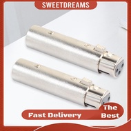 2x XLR 3Pin Male to Female Phase Reversal Adapter Plug Socket Cable Connect