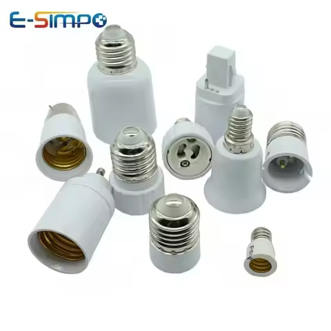 1pc Gu10 E12 E14 E26 E27 G24 GX24Q B22 Fireproof LED CFL Lamp Holder Converter Light Socket Bulb Bas