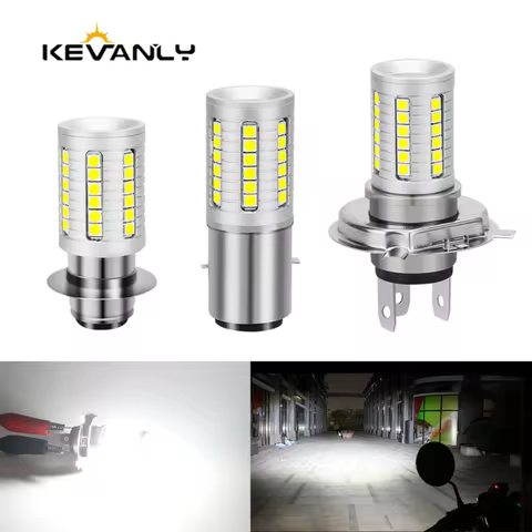 BA20D H6 P15D H4 HB2 9003 LED Bulb Motorcycle Headlight Bulbs Spotlights Hi Lo Foglight 12V White Su