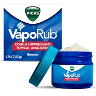 Vicks VapoRub, Original, Cough Suppressant, Topical Chest Rub & Analgesic Ointment, Medicated Vicks 