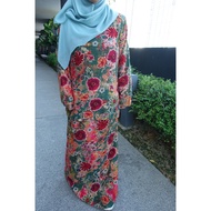 PLUS SIZE BAJU KURUNG MODEN - FLORAL GREEN -