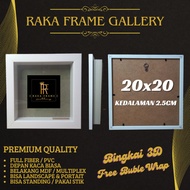 3D FRAME 2.5CM RANGGA/ DOWRY/ PICTURE/ SCRAP BOOK/ FREE BUBBLE WRAP/ Size 20X20cm