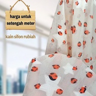 bahan sifon rubiah motif terbaru ( harga per-setengah meter)