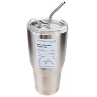 Gelas Tumbler Vakum Tahan Panas Stainless 304 Anti tumpah Cangkir Termos Kopi dengan sedotan Mug Can