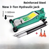 Tech Hydraulic Low Profile Car Jack 3 Ton Sedan Car Tire Changing Tool Horizontal Dual Pump Automoti