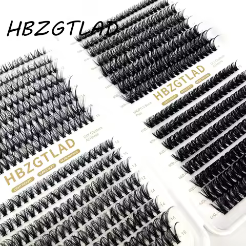 HBZGTLAD 640pcs 30D/40D/50D/60D 10-16mm Individual Lashes Eyelash Book Clusters Extensions False Eye