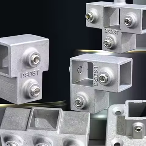 20x20/25x25/30x30mm Square Tube Connection Piece Aluminum Alloy Elbow Three-way Square Pipe Fixed Jo